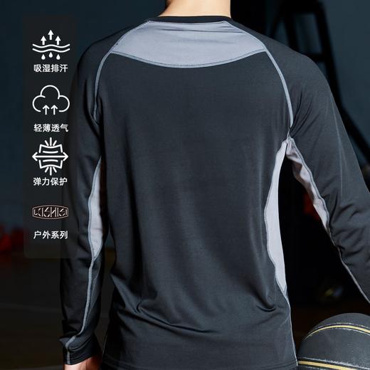 LUSHISILUSHISI高弹训练服前山主题打底长袖透气健身运动跑步T恤 商品图4