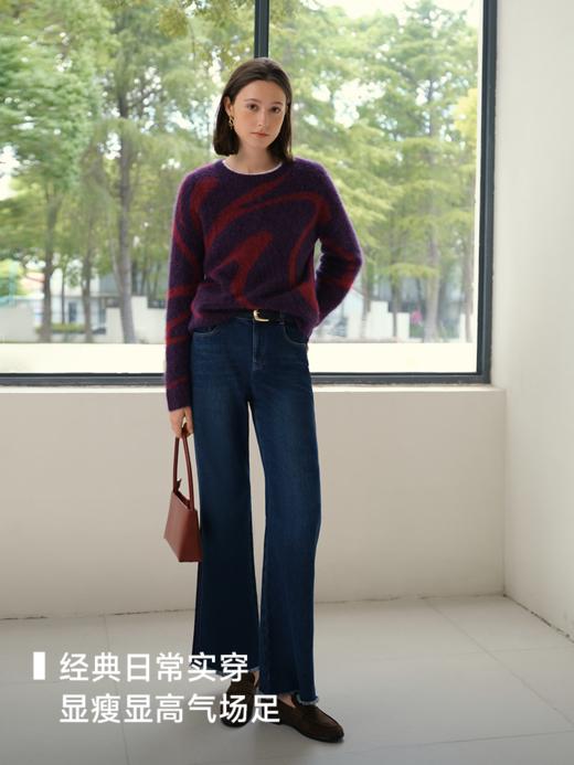 冬日暖脚裤特绒亲肤微喇牛仔裤FCE4JEN147 商品图5