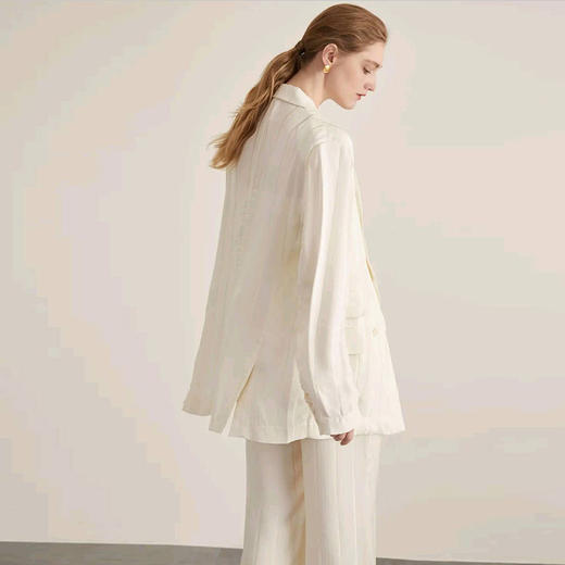 【顺丰包邮】99613 洛诗琳新款丝质西服宽松休闲两件套10596 商品图3