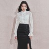 清雅蕾丝上衣宫廷复古风蕾丝雪纺衬衫女 商品缩略图0