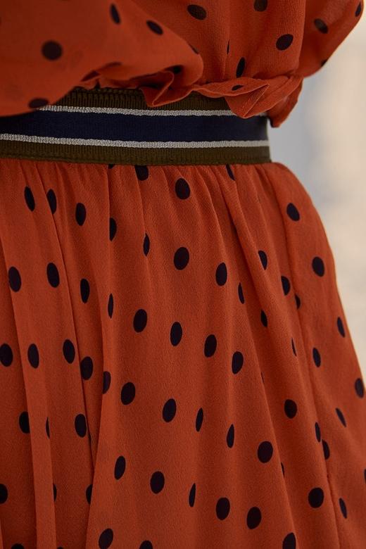 DAMO WANG/王大墨 织带腰头波点长裙 14085 商品图4