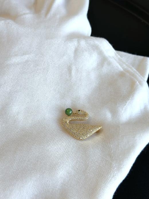 【非质量问题不退，谢谢理解】小鱼分享和田玉胸针 天然和田玉白玉碧玉 细腻油润 商品图2