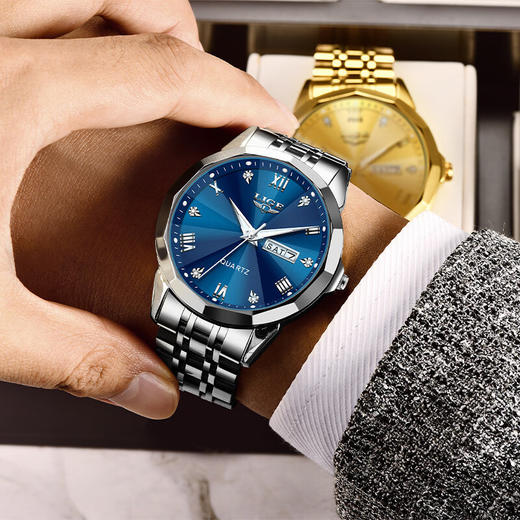 利格 商务时尚双历石英表  LG89109 商品图2