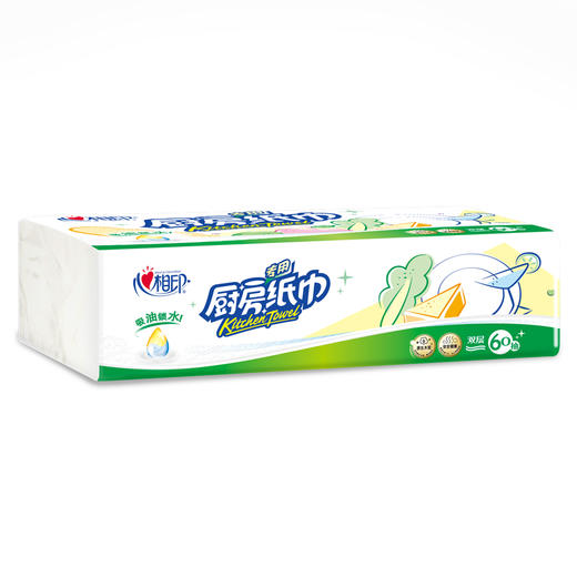 心相印 60抽9包塑装无印花厨房纸巾 商品图3