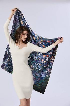 优品堂【雍容华贵3】薯筤染110重磅双面绫罗绸缎之“绫”方巾