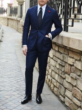 「爱好者直选40款」T.INGENIATOR DRAPE 高克重澳洲美丽诺羊毛全麻衬工艺西装套装