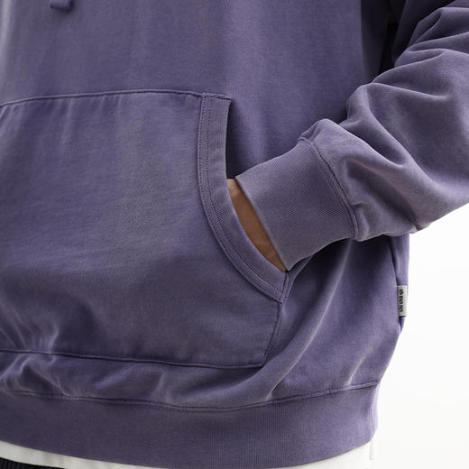 吃茶去chichaqu24秋冬重磅洗褪做旧带帽卫衣复古宽松街头休闲运动 商品图2