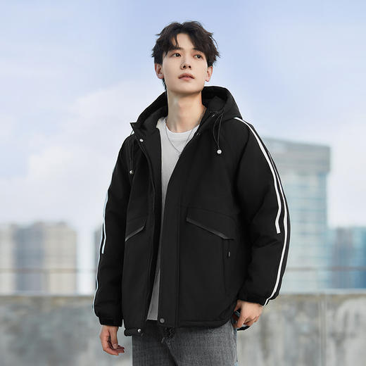 【特大码】【新款DXC】大依优型大码连帽棉衣棉服工装外套棉衣男宽松加肥加大码上衣夹克男士 商品图1