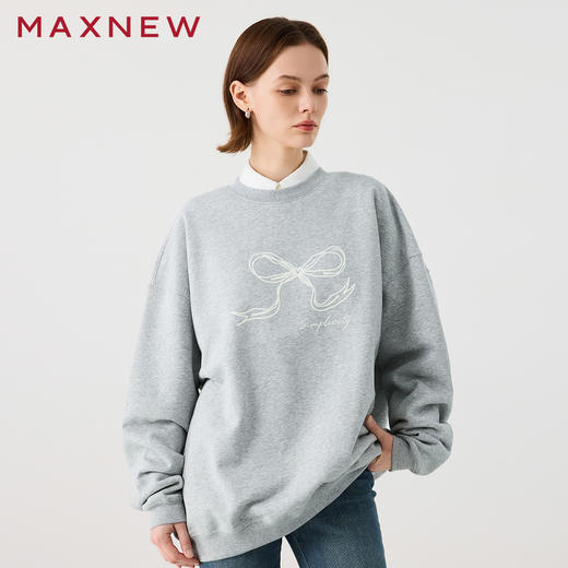 【卫衣】廓形印花圆领卫衣1N4222402 商品图1