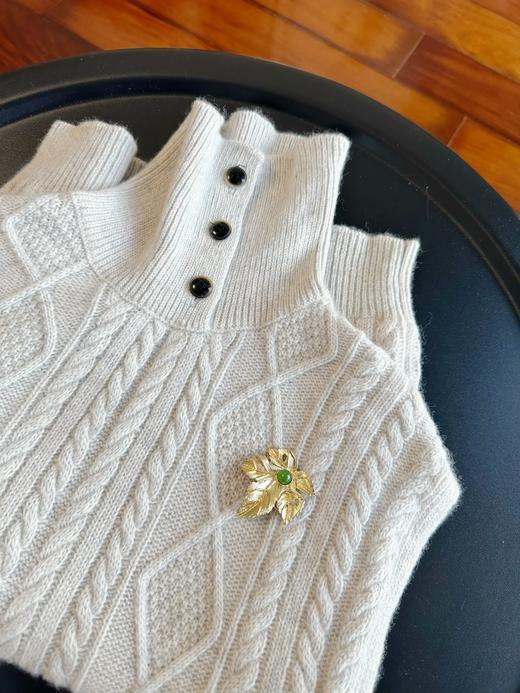 【非质量问题不退，谢谢理解】小鱼分享和田玉胸针 天然和田玉白玉碧玉 细腻油润 商品图5