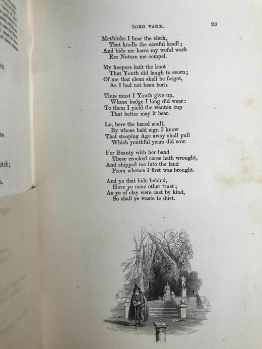 约19世纪中早期 诗人之书 40幅钢版画插图 全真皮精装大32开 商品图13