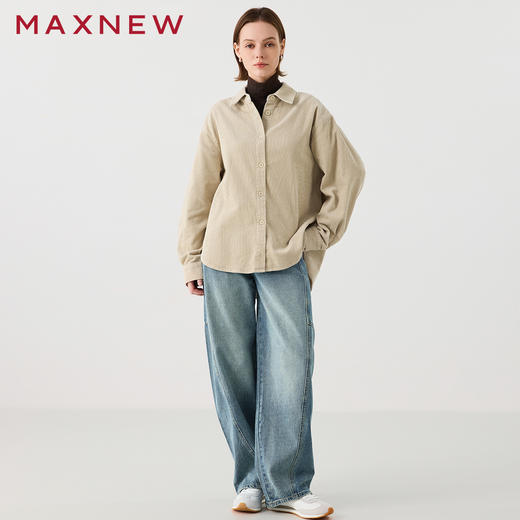 【衬衫】灯芯绒廓形衬衫1N4222303 商品图4