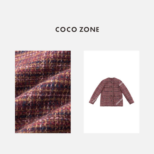 COCO ZONE 秋冬小香风设计感一粒扣圆领长袖外套CC2D2561 商品图2