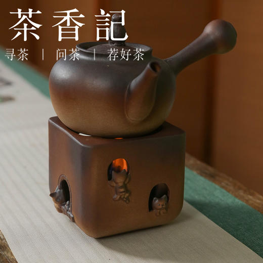 茶香记 潮州陶泥炉 小猫温茶炉 可爱迷人 颜值与实力并存 温茶炉 氛围感 商品图4