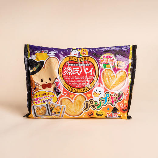 三立源氏南瓜味蝴蝶酥饼干（万圣节款）126g 商品图0