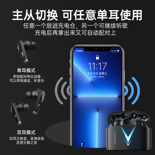 联想  无线蓝牙耳机LP6 商品图4