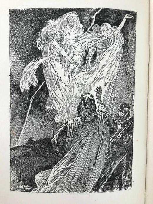 约1900年左右 魔法之窗：童话诗选集 数十幅插图 漆布精装32开 商品图6