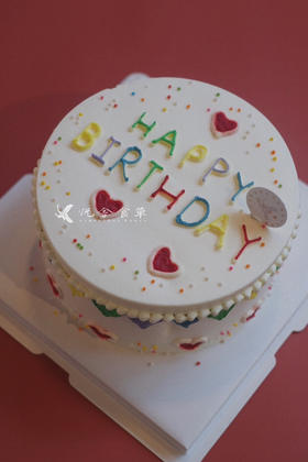 4寸定制蛋糕（彩旗装饰，2个小熊）