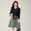 奢姿2024年秋冬新款大码女装甜美减龄裙子胖妹妹拼接格纹连衣裙9944855178 商品缩略图1