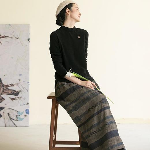 牧衣游原创净色套头衫长袖T恤女 限量福利款 玳玳不支持会员折 商品图2