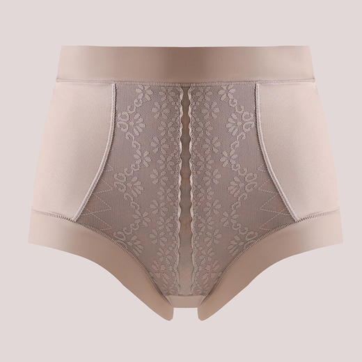 生物陶瓷高腰收腹裤提臀舒适裸感透气桑蚕丝内裆女士内裤厂家直销 商品图4
