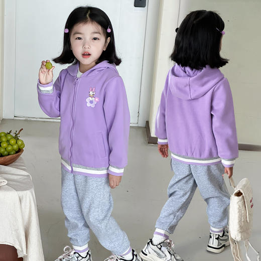 【迪士尼Disneybaby正品3套装】男女童春秋套装3件套 商品图5