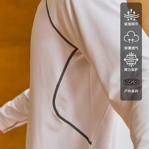 LUSHISILUSHISI定影主题长袖紧身衣高弹训练上衣健身运动跑步健身打底衫t 商品图2