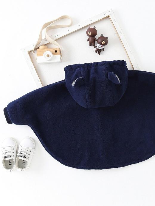 【斗篷是秋天的hot单品，简约版型，时髦好搭~】童装婴儿斗篷 秋冬绣花奥粒绒 小童加厚 卡通宝宝洋气披肩-QQ 商品图3