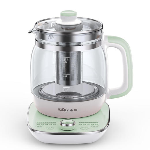 小熊（Bear）养生壶电水壶热水壶烧水壶 花茶壶玻璃加厚煮茶器1.5L YSH-A15W7 商品图0