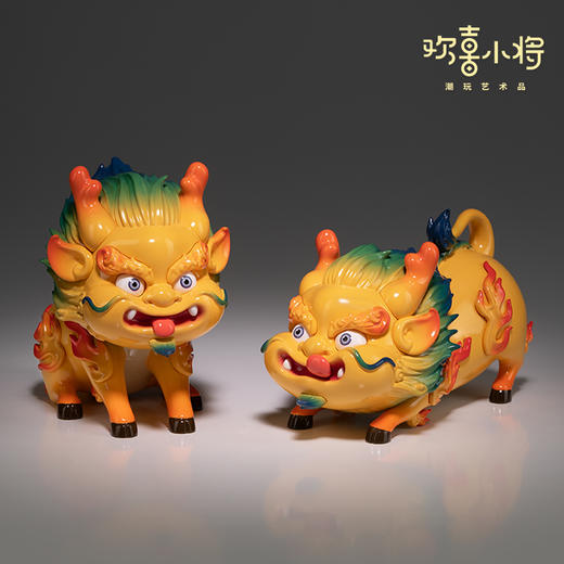 欢喜小将《吉祥如意麒麟》萌兽出没 祥瑞八方 招福案头桌摆 家居客厅装饰 商品图1