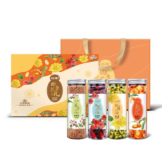 以岭健康络膳四季茶 425克/盒、苦养+洛神花+雏菊+金桔干 商品图0