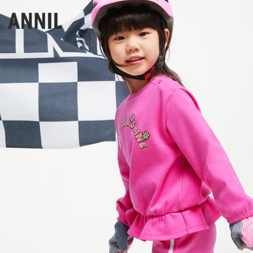 【5A级抗菌】女童多巴胺卫衣套装新款安奈儿童装实体店同款XG431646 商品图2
