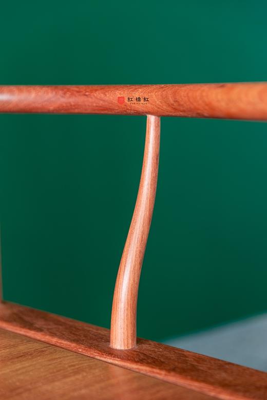 红桥红  家具严选  缅甸花梨（大果紫檀）【宝蕴楼扇形 南官帽椅】 商品图6