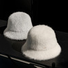 疯帽子 柔软舒适兔毛渔夫帽女纯色简约保暖盆帽日常显脸小 商品缩略图1
