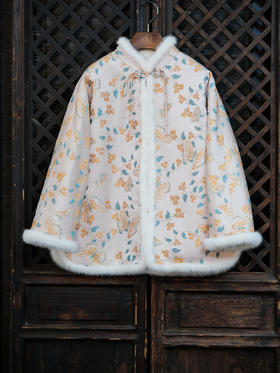 FAB新中式云锦水貂对襟外套