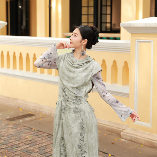 套装 |  山梦花青民族风连衣裙 | 现货加急发 商品图6