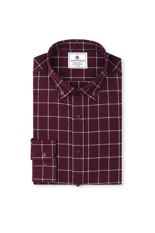 【高品质秋冬绒布衬衫断码清库存】占姆士男士秋冬全棉法兰绒中青年绒布衬衫 商品图8