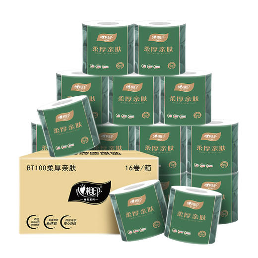 心相印 柔厚亲肤四层卷筒卫生纸（16卷） 商品图0
