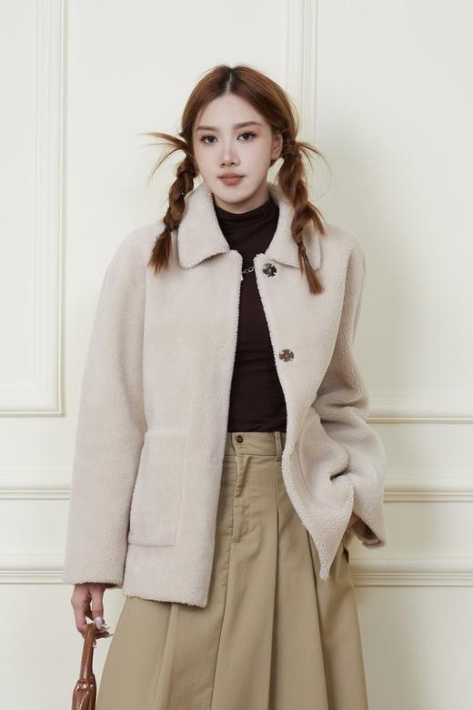 amadella 米色羊羔绒棉服外套 19128 商品图0