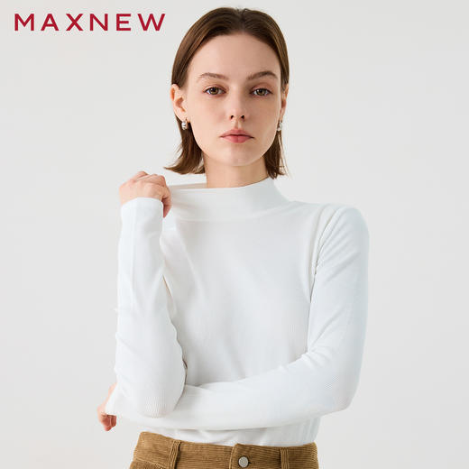 【T恤】半高领罗纹长袖T恤1N4222202 商品图3