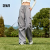 森马休闲裤女阔腿工装裤质感时尚高街女生冬季酷飒风降落伞裤盐系 商品缩略图0