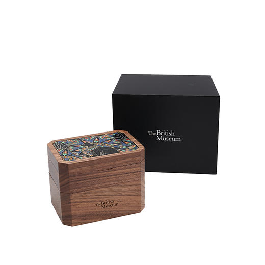 大英博物馆 盖亚·安德森猫系列 北美黑胡桃木金属首饰音乐收纳盒 商品图4