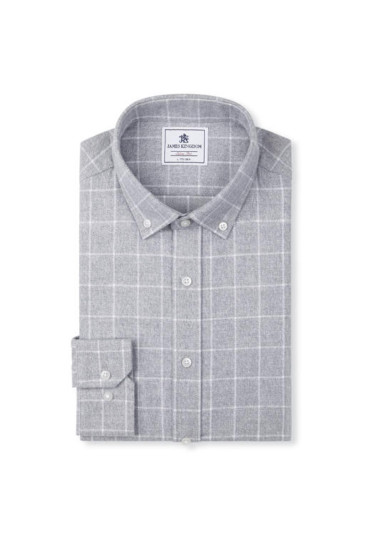 【高品质秋冬绒布衬衫断码清库存】占姆士男士秋冬全棉法兰绒中青年绒布衬衫 商品图2