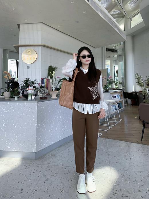 腰镶嵌白边小西裤9521100033 商品图3