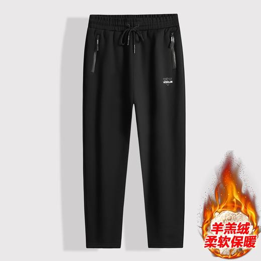 【羊羔绒】【新款DK】大依优型大码男装加绒直口直筒运动裤运动休闲长裤加肥加大弹力舒适 商品图3