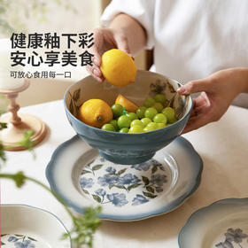 摩登主妇蔚蓝碗碟乔迁新居陶瓷碗家用2024新款高颜值餐具碗盘套装