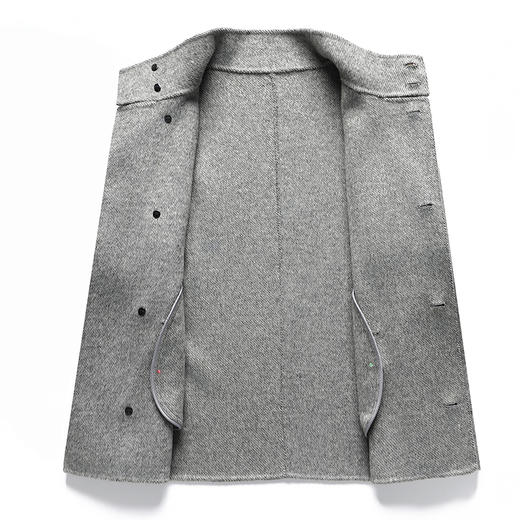 【新款DAB】大依优型大码男装羊毛呢双面呢大衣外套手工呢子胖子休闲男士上衣 商品图3