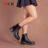 CHCH加绒短靴2024秋冬新品侧拉链粗跟时尚女靴牛皮女靴CO2B6121 商品缩略图3