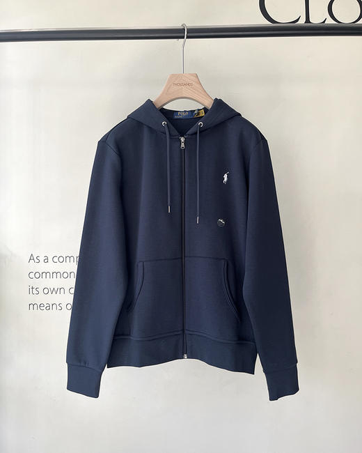 单品包邮现货 THS-无  RL家 RL polo马球双面针织连帽拉链外套 5色 QF082 商品图5
