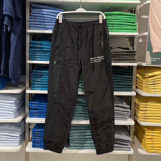 Lacoste/法国鳄鱼 男士系带束脚像素风字母印花休闲裤卫裤XH3814 商品图1